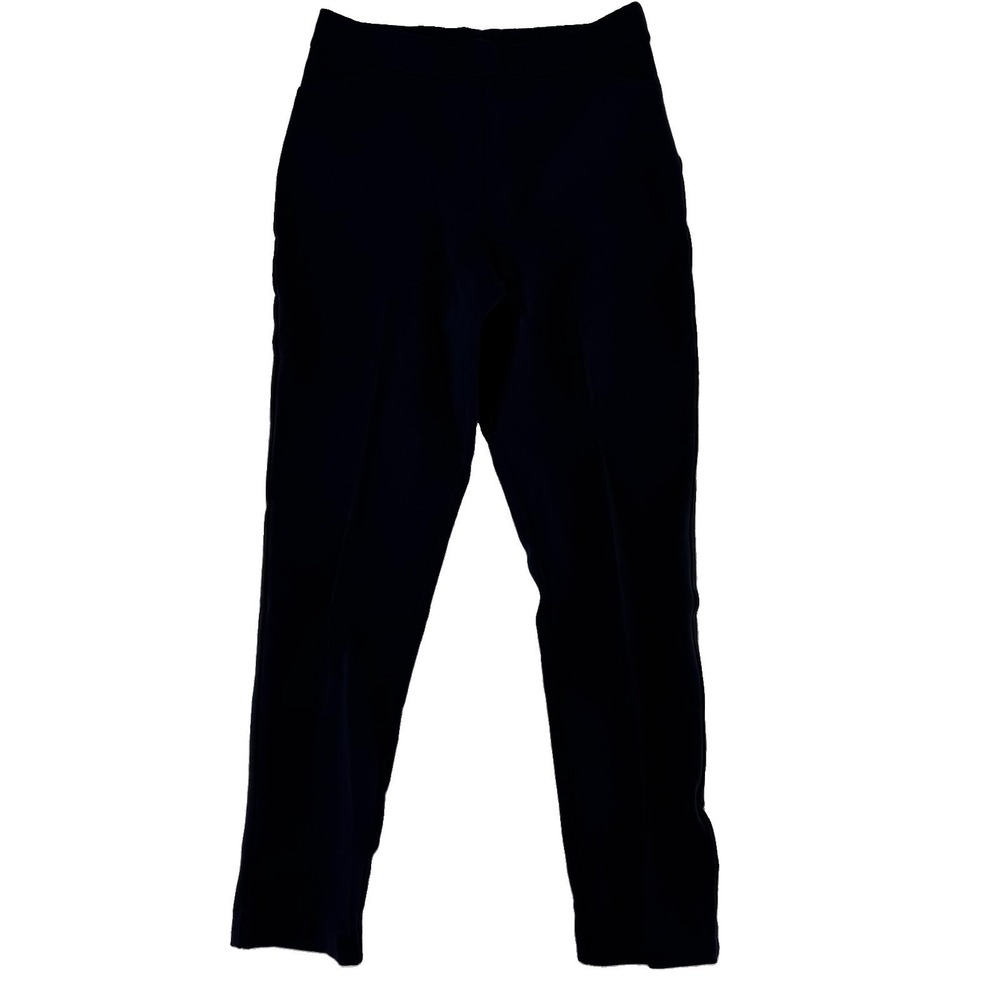 GRAVER Susan Graver Regular Status Stretch Slim Leg Ankle Pants Size Small Blk